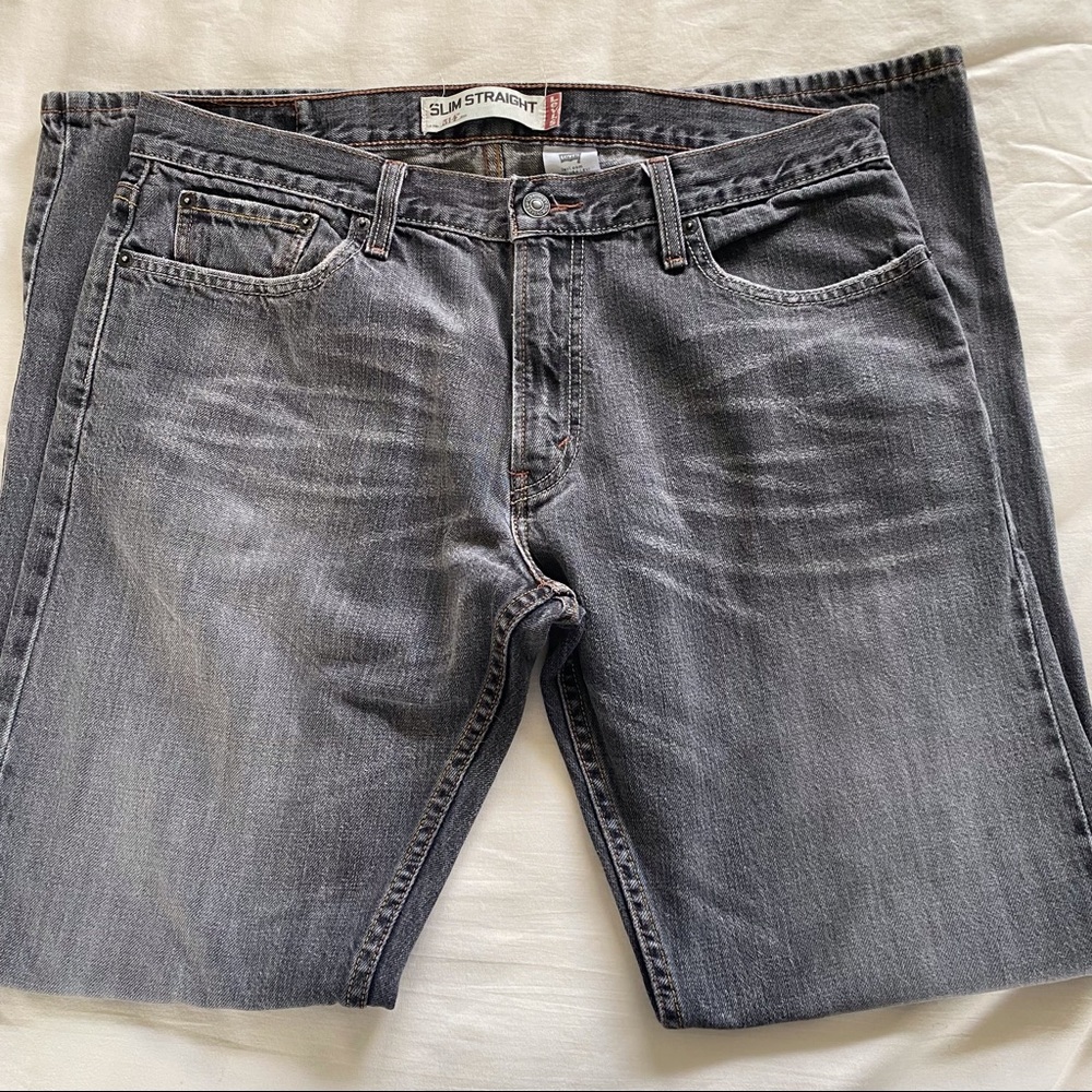 Levi’s 514 Slim Straight Gray Jeans Size 36/32